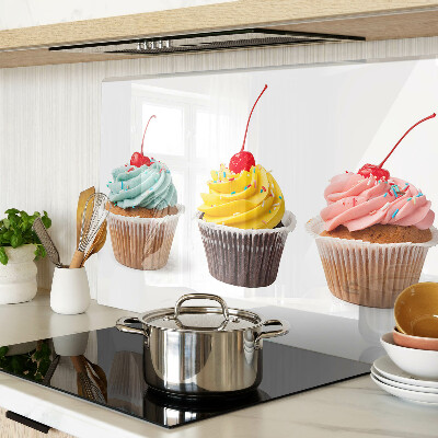 Skleněná krájecí deska Cupcake se šlehačkou a třešní