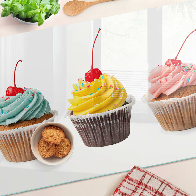 Skleněná krájecí deska Cupcake se šlehačkou a třešní
