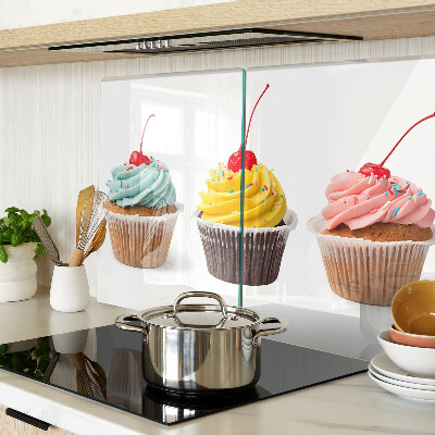 Skleněná krájecí deska Cupcake se šlehačkou a třešní