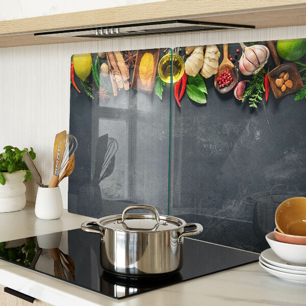 Krájecí prkénko skleněné Kuchyňské koření a ingredience