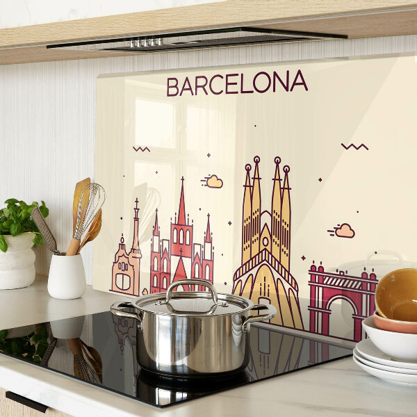 Skleněná deska do kuchyně Barcelona a její architektura