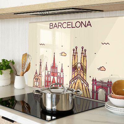 Skleněná deska do kuchyně Barcelona a její architektura