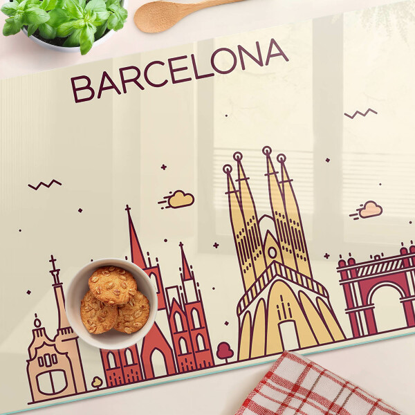Skleněná deska do kuchyně Barcelona a její architektura