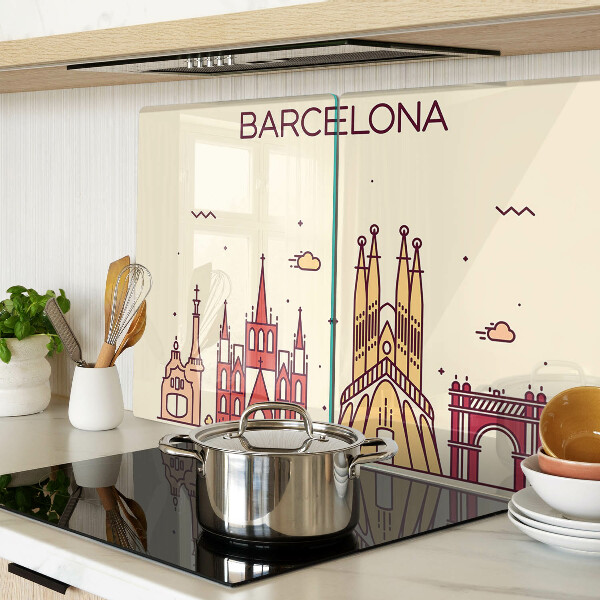 Skleněná deska do kuchyně Barcelona a její architektura