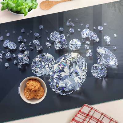 Skleněné krájecí prkénko Krystaly a diamanty