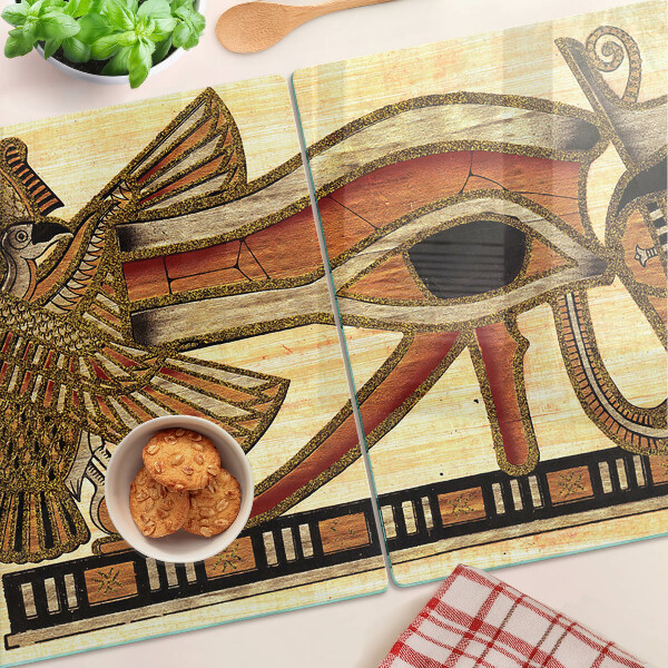 Skleněná krájecí deska Motiv egyptských hieroglyfů
