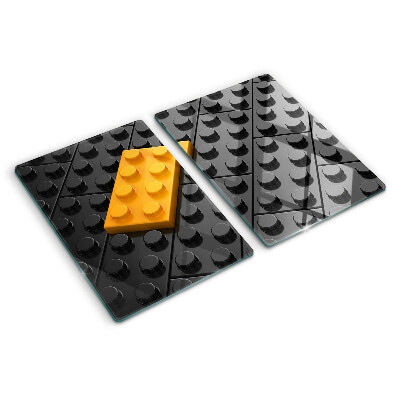 Krájecí prkénko skleněné LEGO kostky na černém pozadí