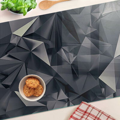 Skleněná krájecí deska Geometrie v odstínech šedé