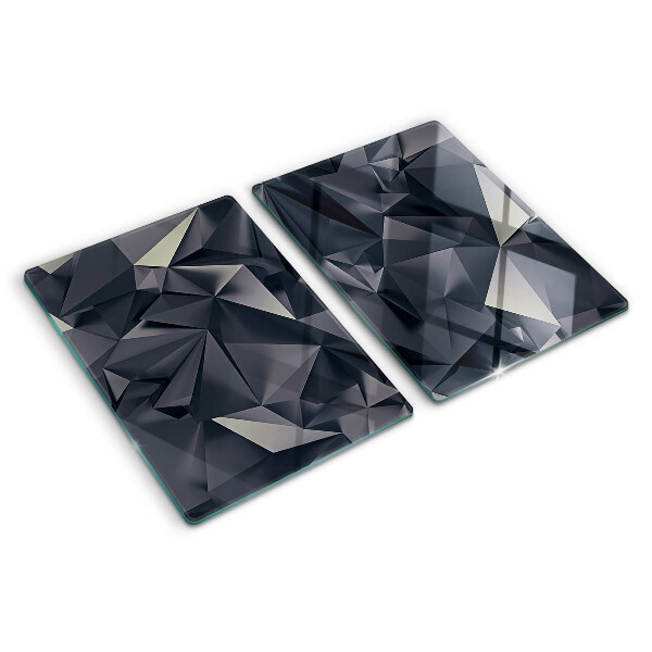 Skleněná krájecí deska Geometrie v odstínech šedé