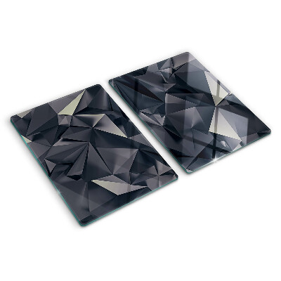 Skleněná krájecí deska Geometrie v odstínech šedé