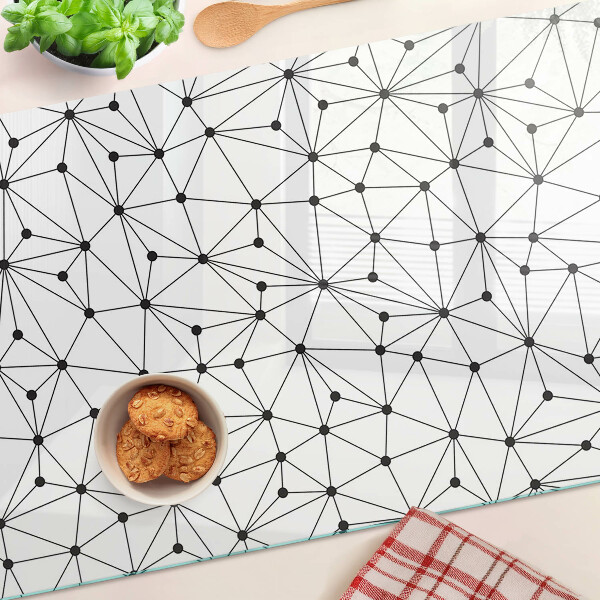 Skleněná krájecí deska Mřížková geometrie