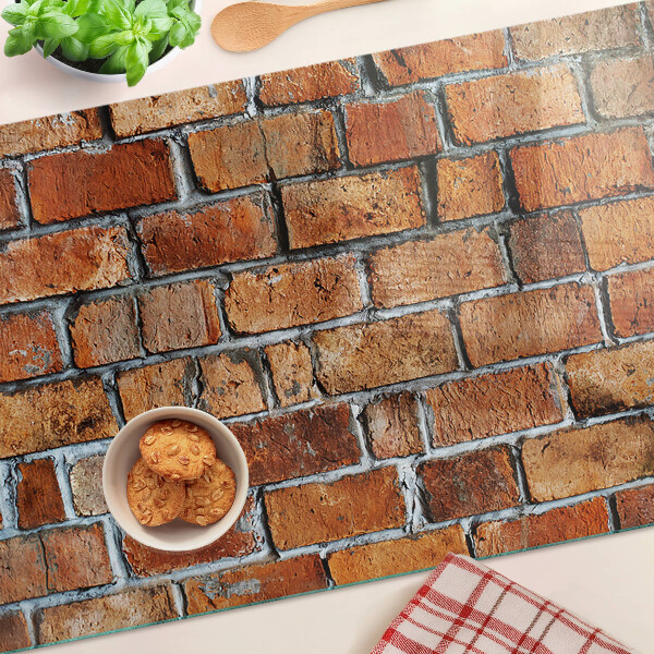Skleněná krájecí deska Cihlová zeď