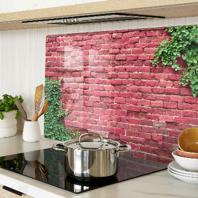 Skleněná krájecí deska Cihlová zeď s vegetací