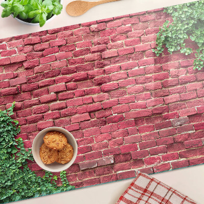 Skleněná krájecí deska Cihlová zeď s vegetací
