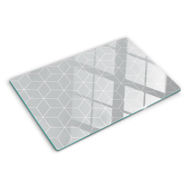Skleněná krájecí deska Šestiúhelníková geometrická mřížka