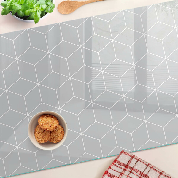 Skleněná krájecí deska Šestiúhelníková geometrická mřížka