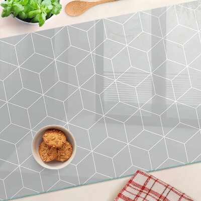 Skleněná krájecí deska Šestiúhelníková geometrická mřížka