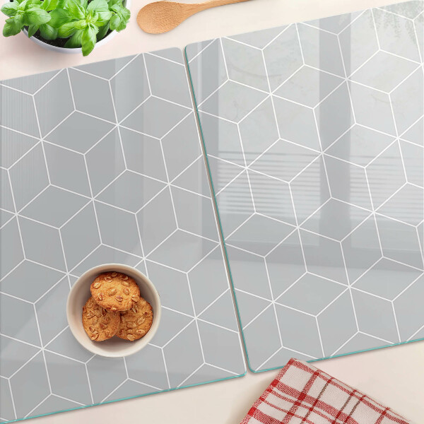 Skleněná krájecí deska Šestiúhelníková geometrická mřížka