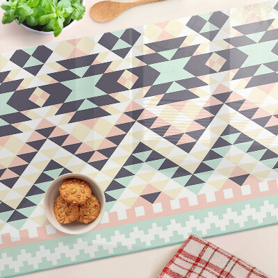 Skleněná krájecí deska Geometrický motiv v pastelových barvách