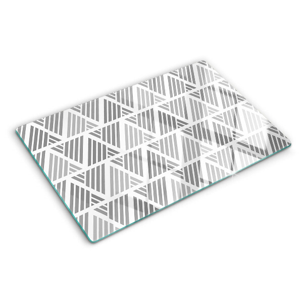 Skleněná krájecí deska Geometrické vzory v odstínech šedé