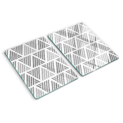 Skleněná krájecí deska Geometrické vzory v odstínech šedé