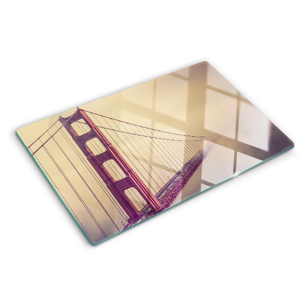 Skleněná krájecí deska Starožitný most Golden Gate