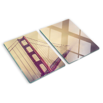 Skleněná krájecí deska Starožitný most Golden Gate