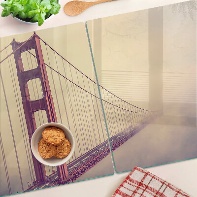 Skleněná krájecí deska Starožitný most Golden Gate