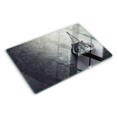 Skleněné krájecí prkénko Křeslo v minimalistickém interiéru