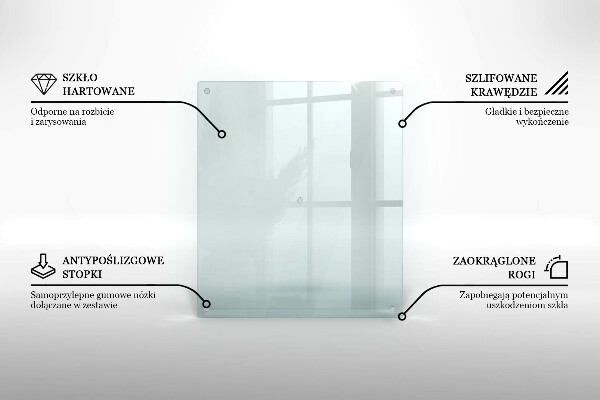 Skleněná obdélníková krájecí deska 