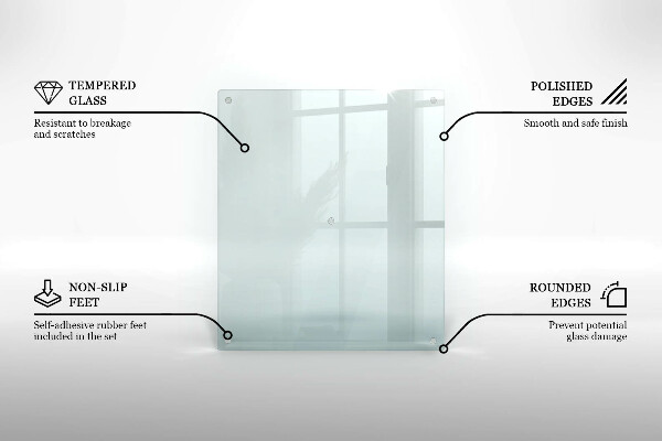 Skleněná obdélníková krájecí deska 