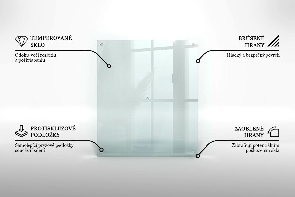 Skleněná obdélníková krájecí deska 