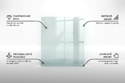 Skleněná obdélníková krájecí deska 