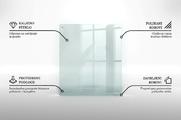 Skleněná obdélníková krájecí deska 