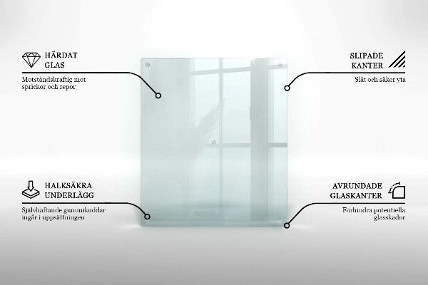 Skleněná obdélníková krájecí deska 