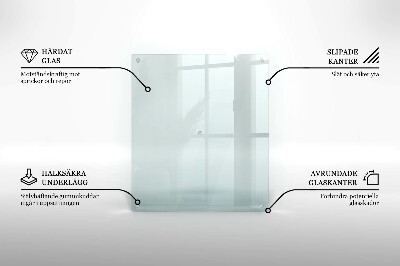 Skleněná obdélníková krájecí deska 