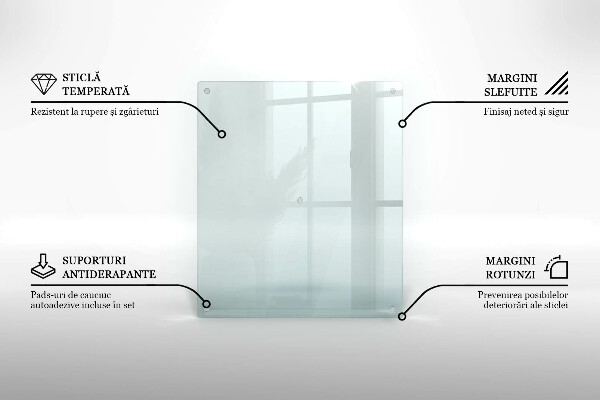 Skleněná obdélníková krájecí deska 