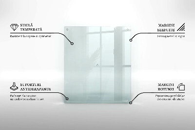 Skleněná obdélníková krájecí deska 