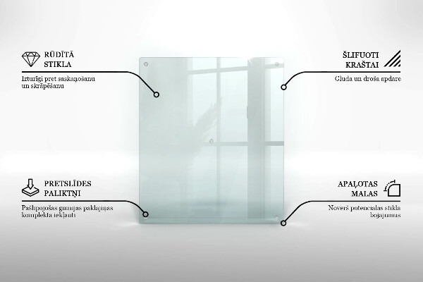 Skleněná obdélníková krájecí deska 