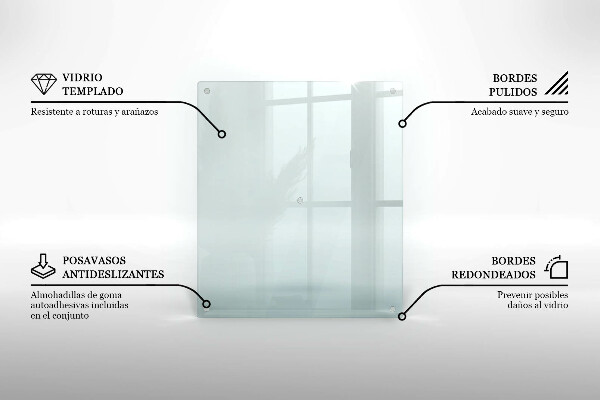 Skleněná obdélníková krájecí deska 