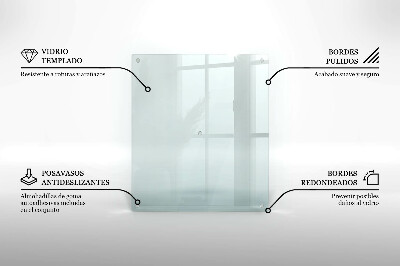 Skleněná obdélníková krájecí deska 