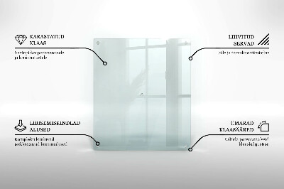 Skleněná obdélníková krájecí deska 