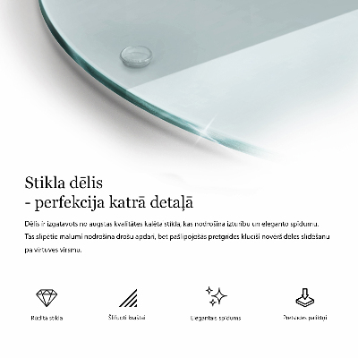 Skleněné krájecí prkénko průhledné kulaté