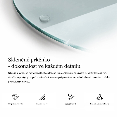 Skleněné krájecí prkénko průhledné kulaté