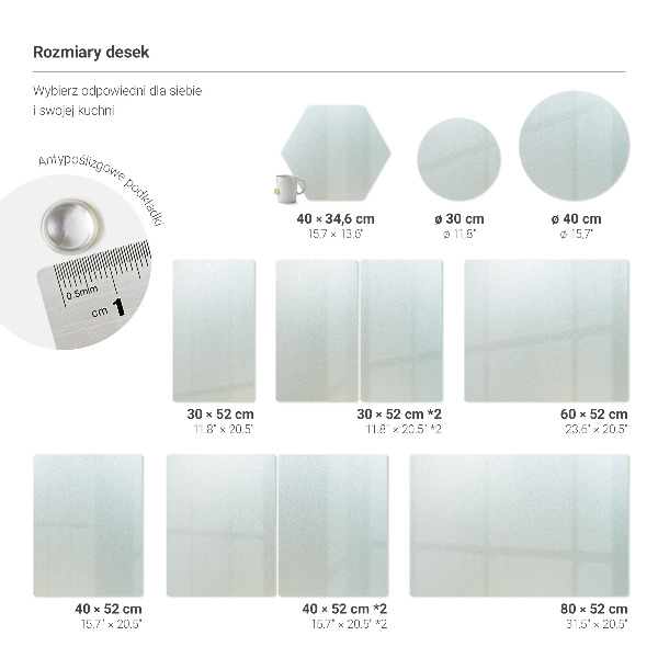 Skleněná krájecí deska 