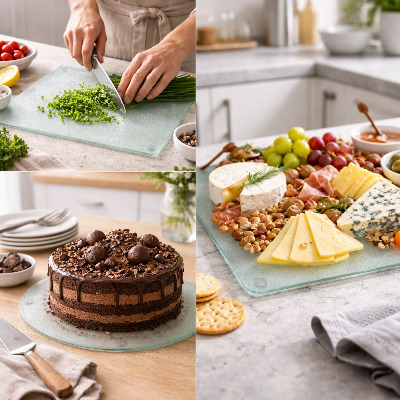 Skleněná krájecí deska 