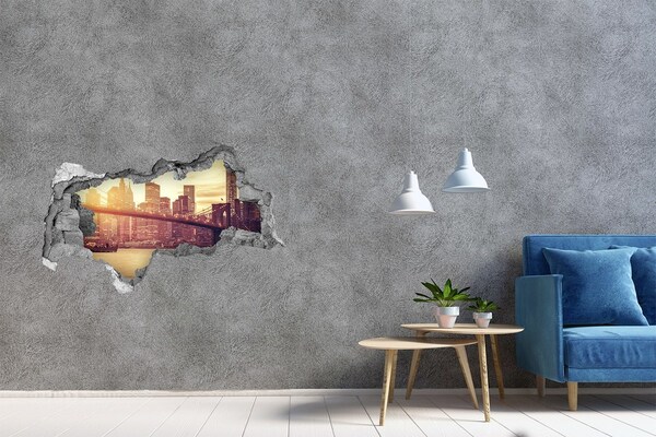 Fototapeta díra na zeď Brooklynský most při západu slunce