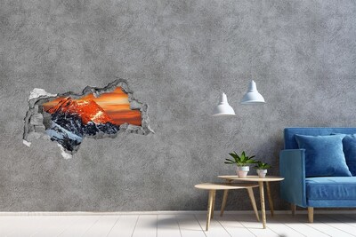 Samolepící nálepka beton Hory v zapadajícím slunci