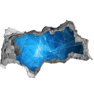 Samolepící díra na stěnu Digitální prostor za zdí