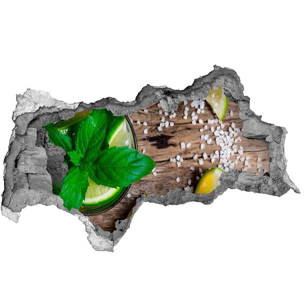 Nálepka 3D díra samolepící Osvěžující koktejl s limetkou